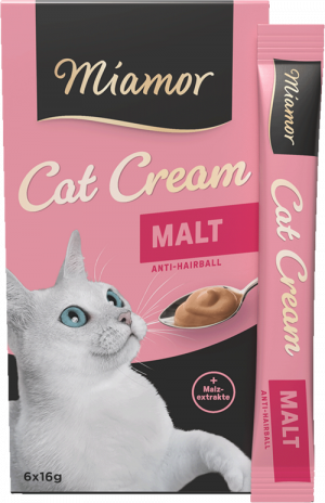 Miamor Malt Cream gardums kaķiem spalvas izvadī&scaron;anai 16g x 6