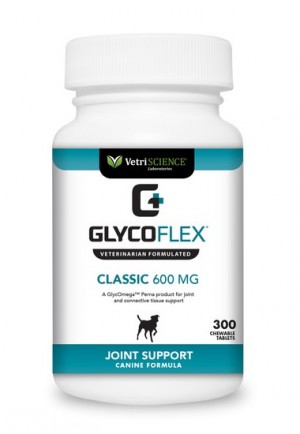 Glyco-Flex® Classic 600mg papildbarība glikozamīns locītavu un saistaudu funkciju uzturēšanai un nostiprināšanai suņiem 300tab