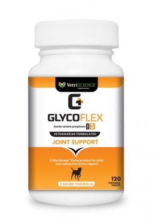 Glyco-Flex® III Joint Support papildbarība glikozamīns saistaudu un skrimšļu atjaunošanai suņiem ar pretsāpju efektu 120tab