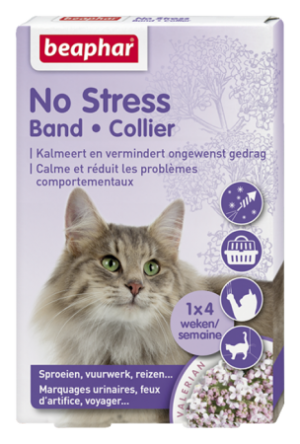 Beaphar No Stress Collar for Cat nomierinoša kaklasiksna kaķiem ar baldriānas ekstraktu 35cm