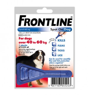 Frontline Spot on Dog 402mg šķīdums pilināšanai uz ādas lieliem  suņiem 40-60 kg,  1gb