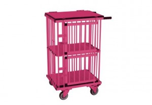 Show Tech All-in-One Show trolley 2 berth Double Decker Black 55x44x100cm transportēšanas būris, rozā