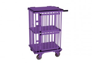 Show Tech All-in-One Show trolley 2 berth Double Decker Black 55x44x100cm transportēšanas būris, violets