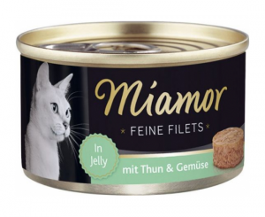 Miamor Feine Fillets 24 x 100g Filejas gabaliņi želejā ar tunci un dārzeņiem