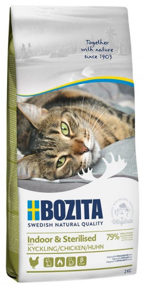 Bozita Feline Indoor & Sterilised Chicken - sausā barība kaķiem 400g