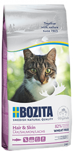 Bozita Feline Wheat Free Salmon Hair & Skin - sausā barība kaķiem 400g