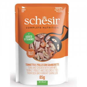 Schesir Tuna, Chicken and Shrimps 85g
