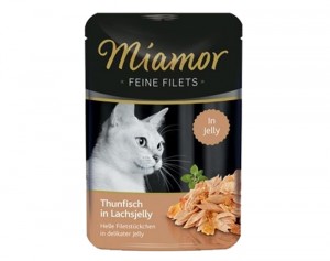 Miamor Feine Fillets 100g Tuncis ar lasi želejā