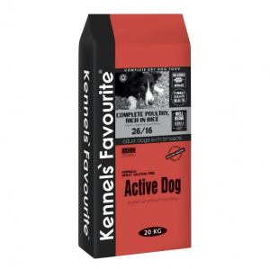 Favourite Active Dog 20kg Cena norādīta par 1 gb. un ir spēkā pasūtot 2 gb.