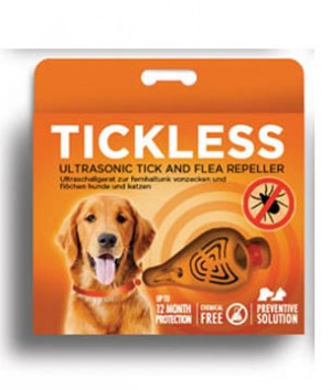 Tickless Pet ultraskaņas repelenta ierīce ērču atbaidīšanai, oranža