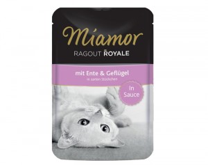 Miamor Ragout Royale 100g Konservi mērcē ar pīli un mājputnu gaļu