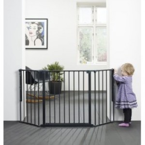 BABY DAN SAFETY GATE FLEX M BLACK - drošības vārti, melni