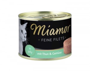 Miamor Feine Fillets 185g Filejas gabaliņi želejā ar tunci un dārzeņiem
