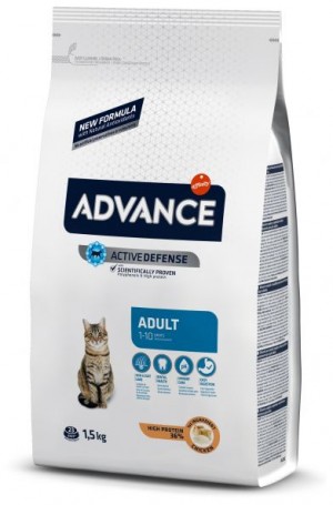 ADVANCE CAT ADULT  sausā barība kaķiem ar vistu 1.5 kg