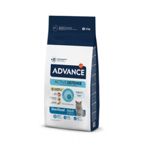 ADVANCE CAT ADULT STERILIZED TURKEY  sausā barība kaķiem 15kg