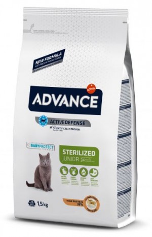 ADVANCE CAT ADULT STERILIZED YOUNG   sausā barība kaķiem  0.4 kg