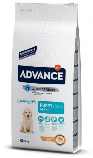 ADVANCE DOG MAXI PUPPY  sausā barība suņiem  12 kg