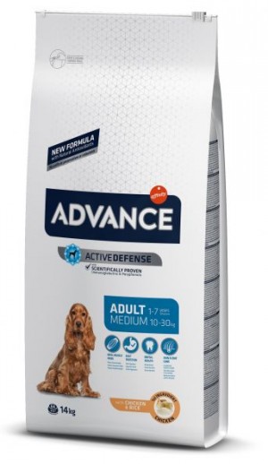 ADVANCE DOG MEDIUM ADULT sausā suņu barība 14 kg