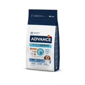 ADVANCE DOG MEDIUM LIGHT  sausā barība suņiem 12 kg