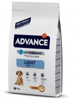 ADVANCE DOG MINI LIGHT sausā barība suņiem  3 kg