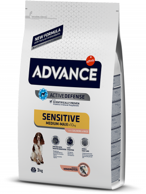 ADVANCE DOG  SENSITIVE SALMON & RICE sausā barība suņiem 12 kg