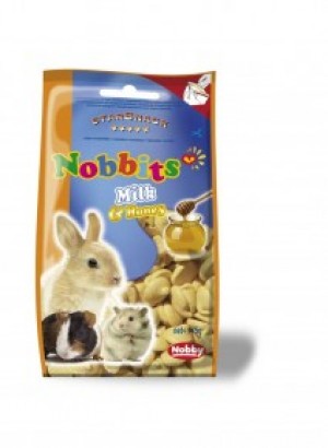 Nobby StarSnack Nobbits Milk & Honey, ar piena un medus garšu 75g