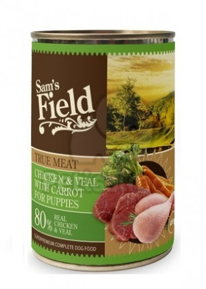 Sam's Field Dog True Meat Chicken&Veal with Carrot for Puppy 6 x 400g