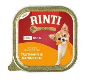 Rinti Gold Mini Konservi suņiem ar trusi un tītaru gaļu 16x100g