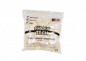 Show Tech Finger Condoms Large White 100 gab