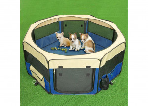 Show Tech Pet Play Park Blue - 8x37cmBx37cmH Pen For Puppies Sēta Kucēniem