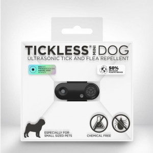 Tickless MINI DOG Ultraskaņas ierīce parazītkukaiņu atbaidīšanai - Melna