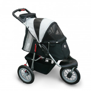 Innopet Buggy Comfort EFA Black/Silver Melni ratiņi mājdzīvnieku pārvadāšanai