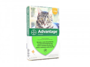 ADVANTAGE 40mg 10% ŠĶĪD 0.4ml KAĶIEM LĪDZ 4kg N4