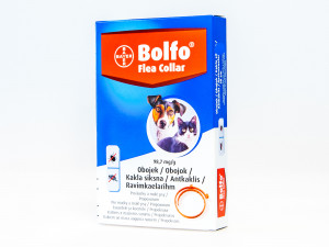 BOLFO 1.23g PRETPARAZĪTU  KAKLA SIKSNA ( 38cm) MAZA AUGUMA SUŅIEM UN KAĶIEM