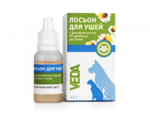 VEDA Losjons ausu tīrīšanai dzīvniekiem 15g